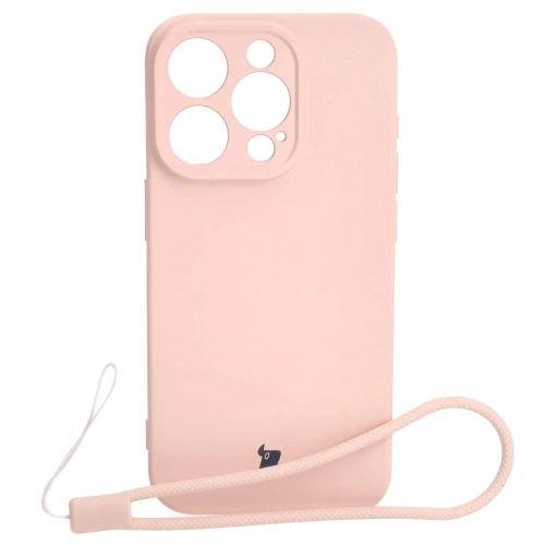 Etui Bizon Case Silicone do Apple iPhone 15 Pro jasnoróżowe