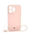 Etui Bizon Case Silicone do Apple iPhone 15 Pro jasnoróżowe