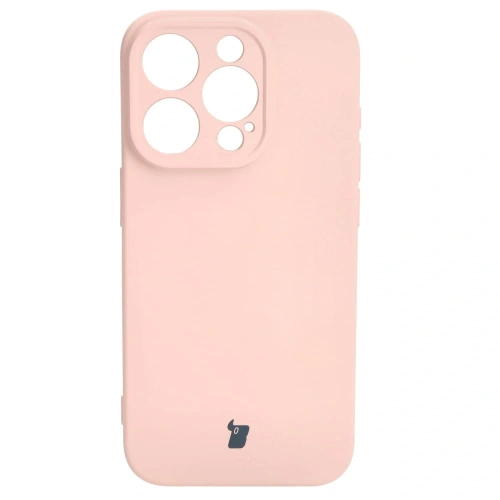 Etui Bizon Case Silicone do Apple iPhone 15 Pro jasnoróżowe