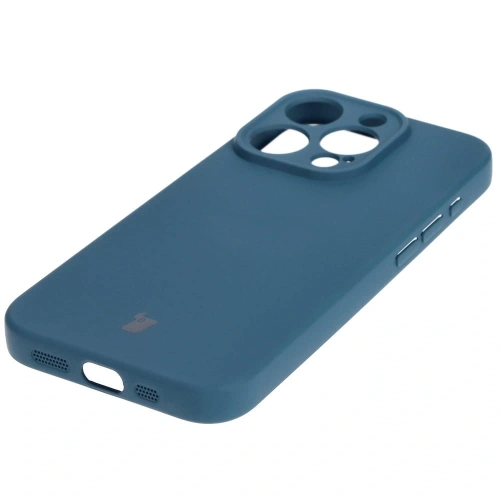 Etui Bizon Case Silicone do Apple iPhone 15 Pro granatowe