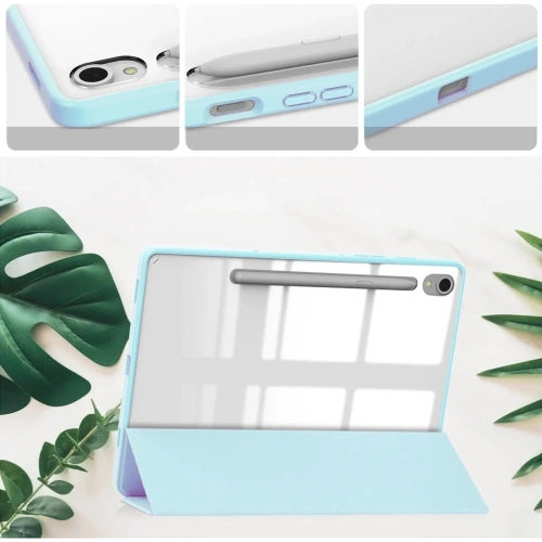 Etui Bizon Case Tab Clear Matt do Samsung Galaxy Tab S9 błękitne