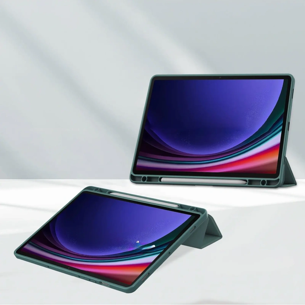 Hurtownia GSM - Caz Bizon Tab Clear Matt Samsung Galaxy Tab S9 verde închis - BIZ2487 - {ean13} - Hurt