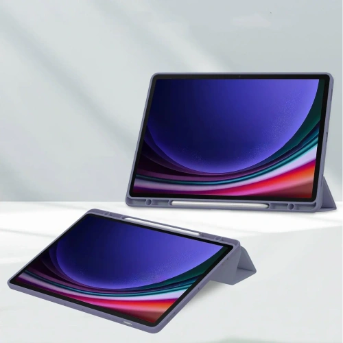 Etui Bizon Case Tab Clear Matt do Samsung Galaxy Tab S10 Plus / S9 Plus lawendowe