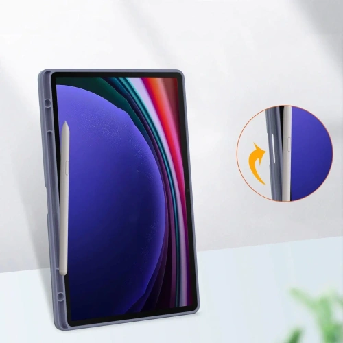 Etui Bizon Case Tab Clear Matt do Samsung Galaxy Tab S10 Plus / S9 Plus lawendowe