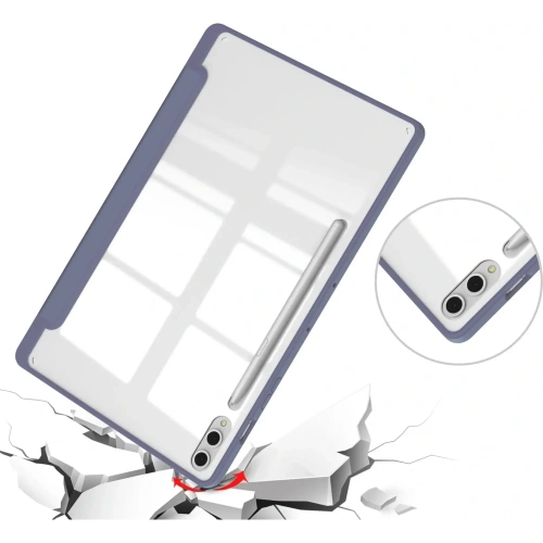 Etui Bizon Case Tab Clear Matt do Samsung Galaxy Tab S10 Plus / S9 Plus lawendowe
