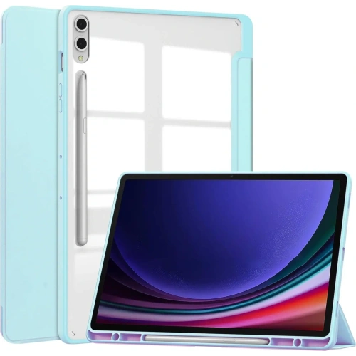Etui Bizon Case Tab Clear Matt do Samsung Galaxy Tab S10 Plus / S9 Plus błękitne