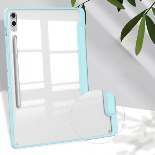 Etui Bizon Case Tab Clear Matt do Samsung Galaxy Tab S10 Plus / S9 Plus błękitne