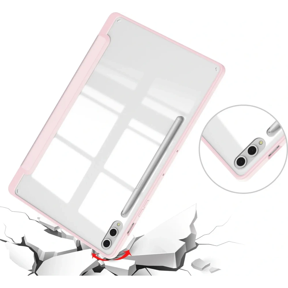 Hurtownia GSM - Etui Bizon Case Tab Clear Matt do Samsung Galaxy Tab S10 Plus / S9 Plus světle růžové - BIZ2491 - {ean13} - Hurt