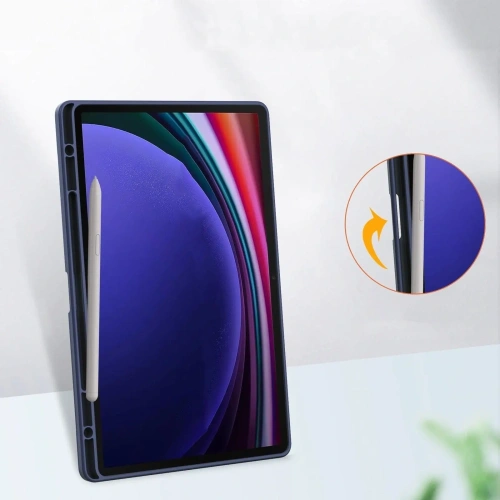 Etui Bizon Case Tab Clear Matt do Samsung Galaxy Tab S10 Plus / S9 Plus granatowe