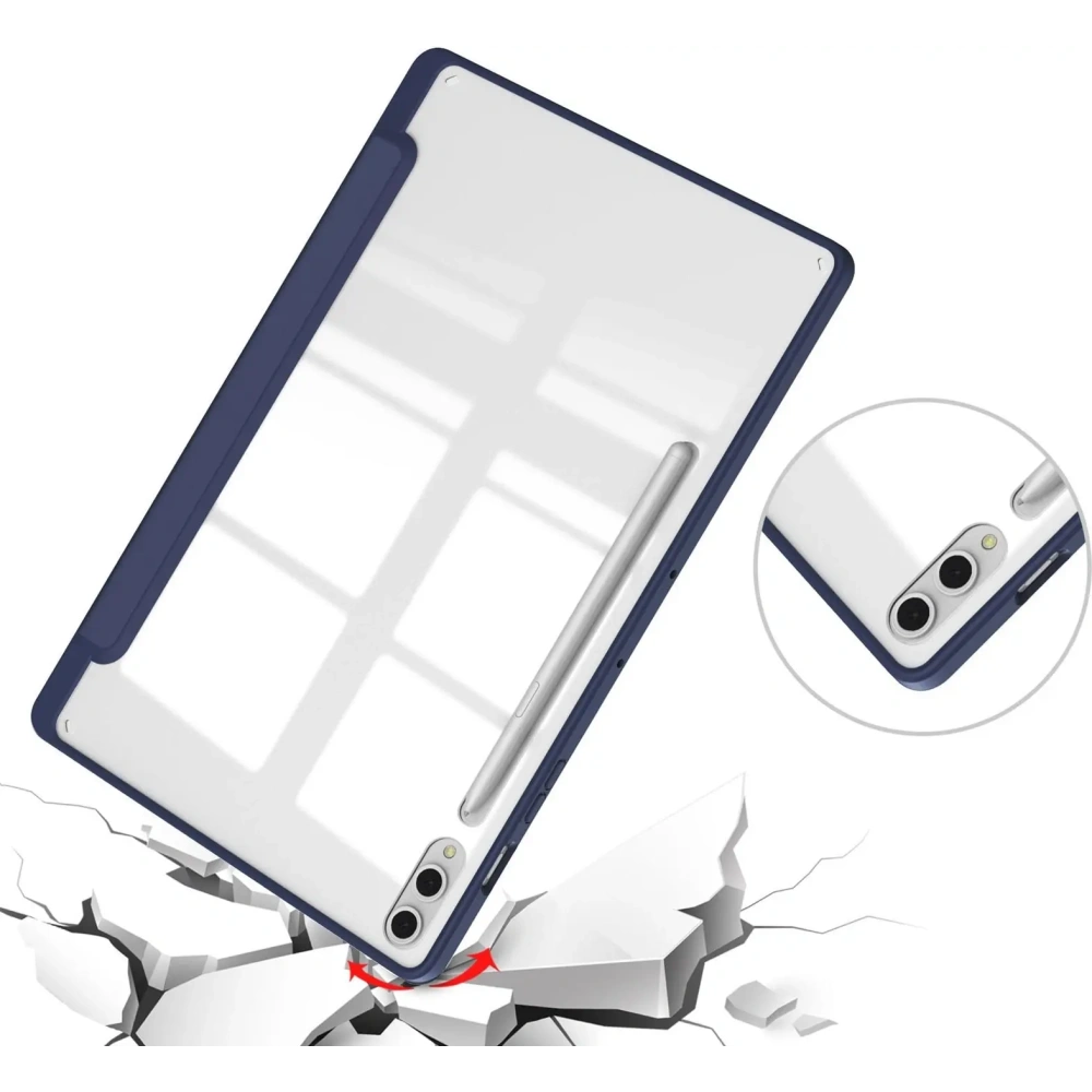 Hurtownia GSM - Etui Bizon Case Tab Clear Matt do Samsung Galaxy Tab S10 Plus / S9 Plus modré - BIZ2492 - {ean13} - Hurt