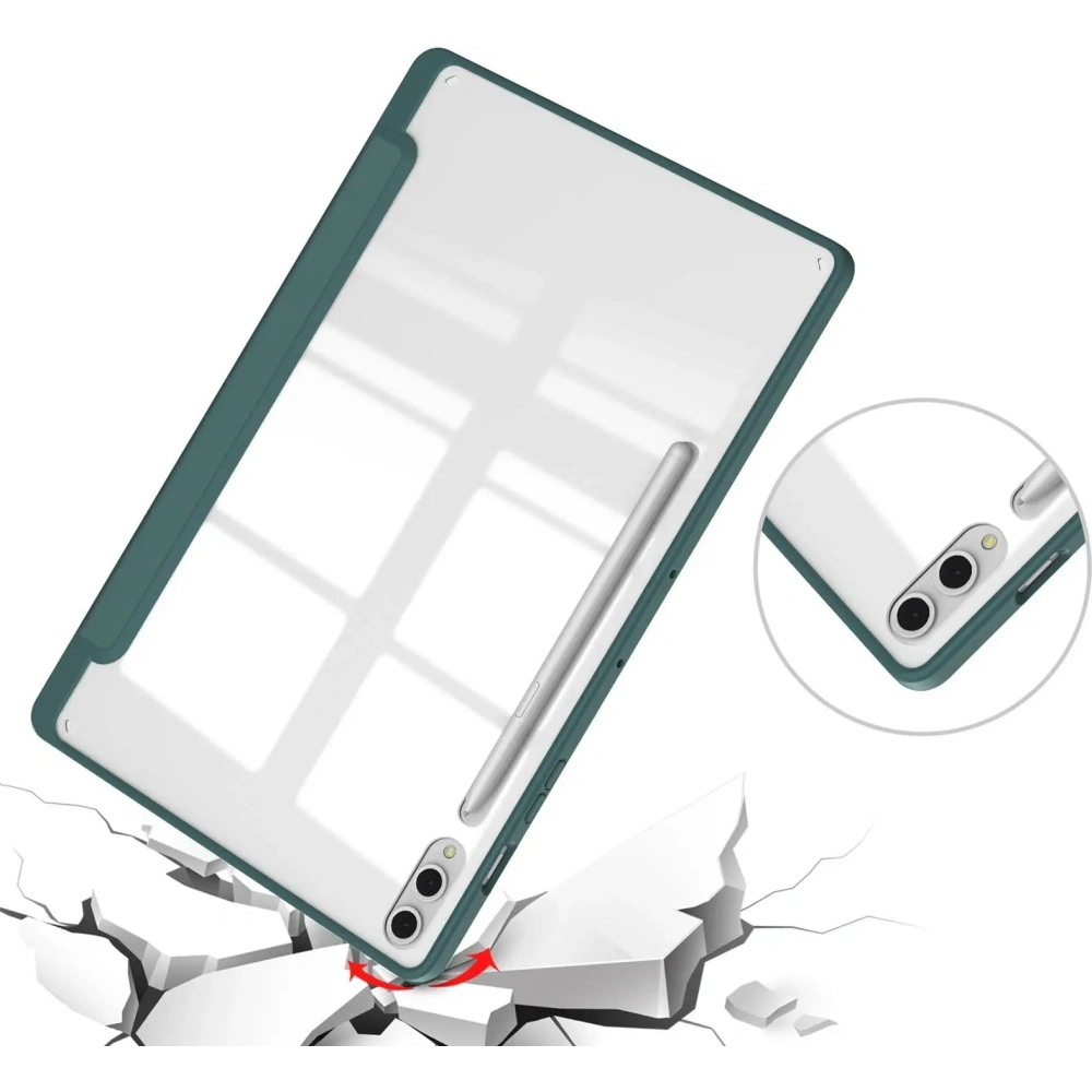 Hurtownia GSM - Etui Bizon Case Tab Clear Matt do Samsung Galaxy Tab S10 Plus / S9 Plus tmavě zelené - BIZ2493 - {ean13} - Hurt