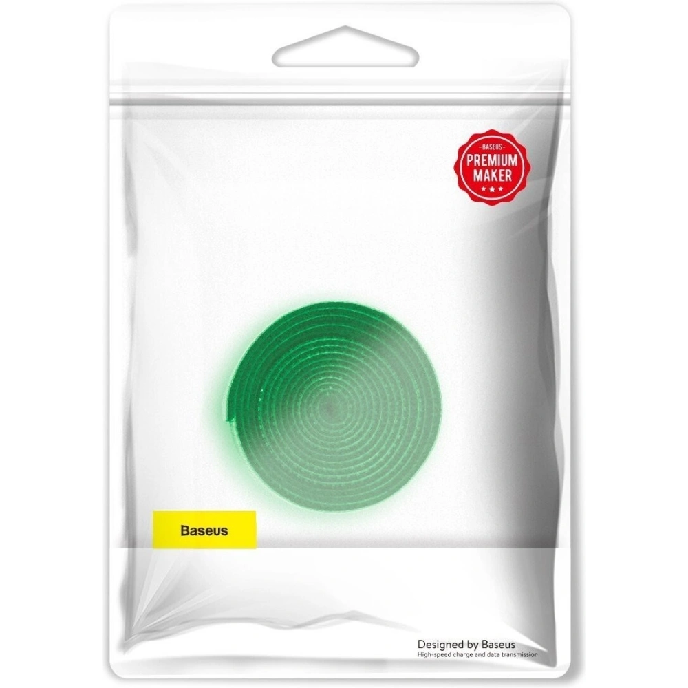 Hurtownia GSM - Taśma rzepowa, organizer kabli Baseus Colourful Circle Velcro Straps 1m (zielony) - BSU1366GRN - {ean13} - Hurt