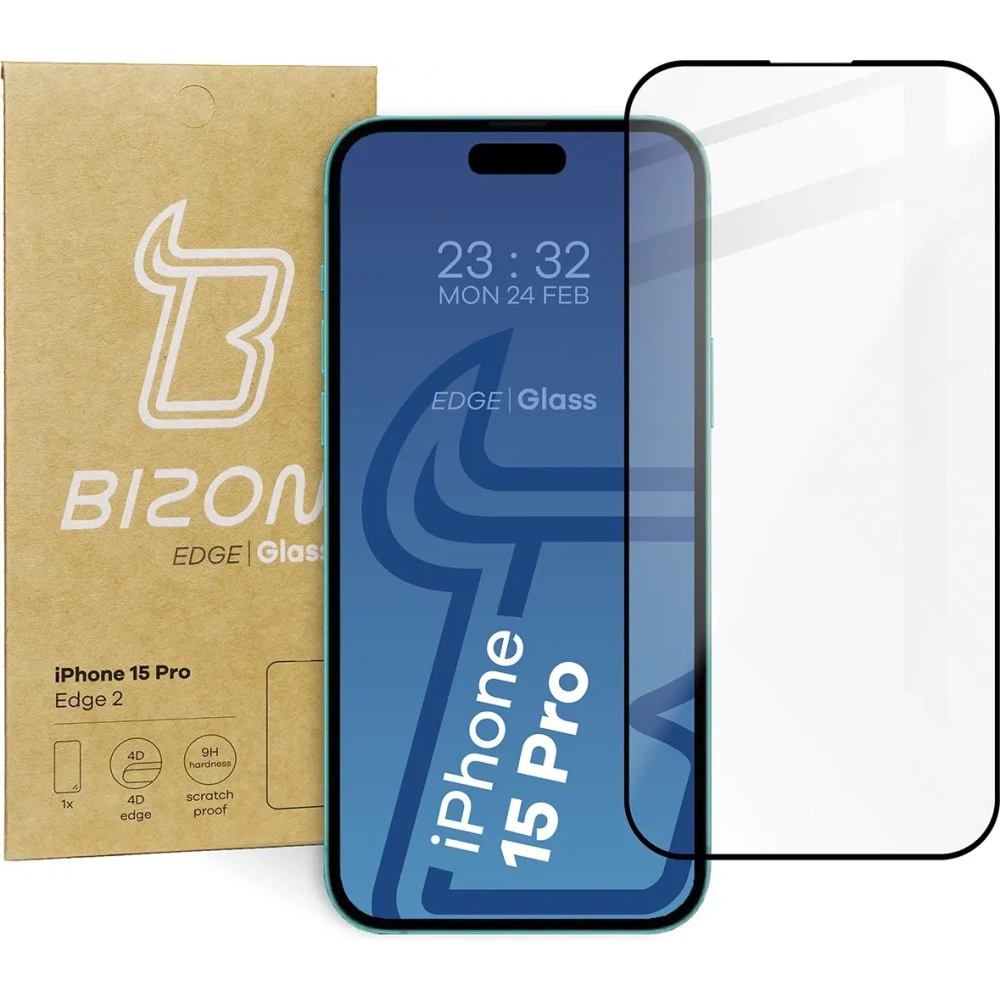 Hurtownia GSM - Bizon Glass Edge 2 Apple iPhone 15 Pro fekete - BIZ3094 - {ean13} - Hurt