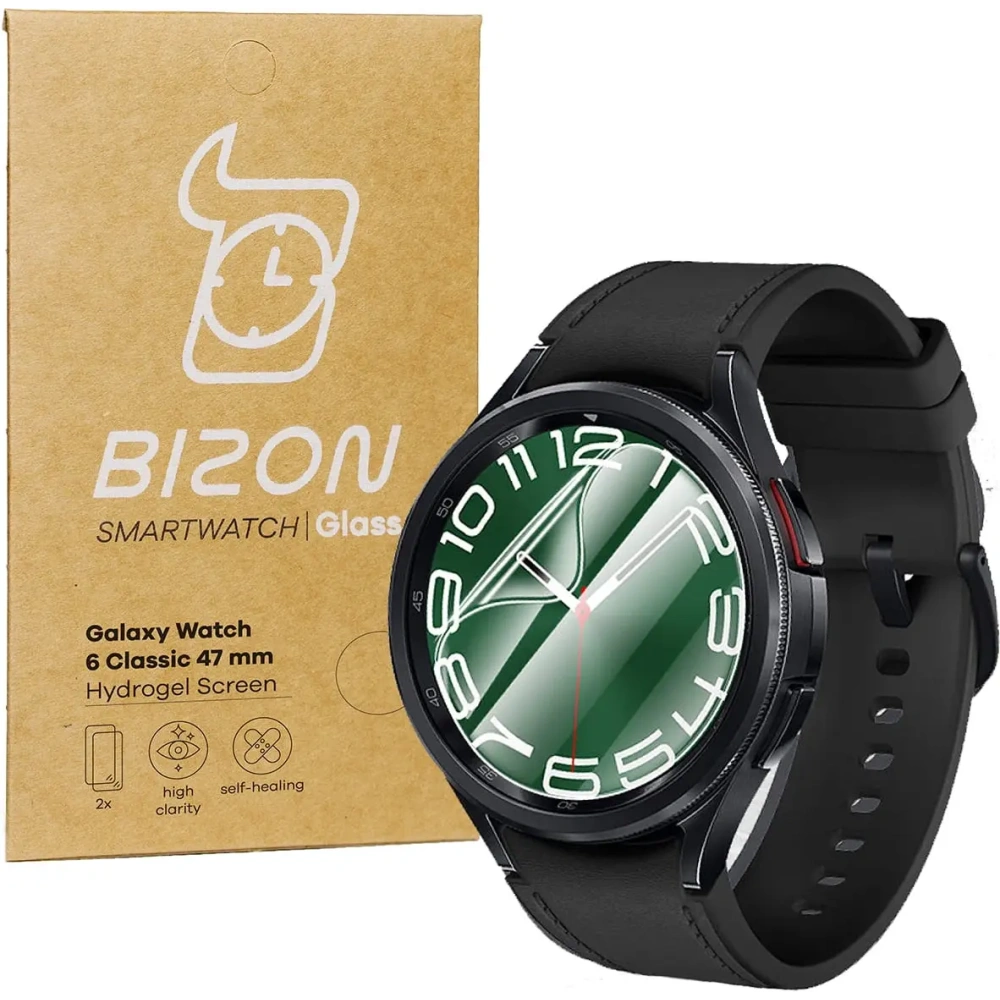 Hurtownia GSM - Folia hydrożelowa na ekran Bizon Glass Hydrogel do Samsung Galaxy Watch 6 Classic 47 mm [2 PACK] (zegarek) - BIZ3098 - {ean13} - Hurt