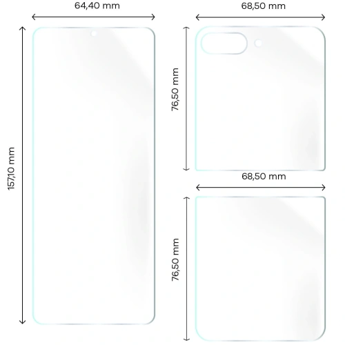 Folia hydrożelowa na tył i przód Bizon Glass Hydrogel Samsung Galaxy Z Flip5
