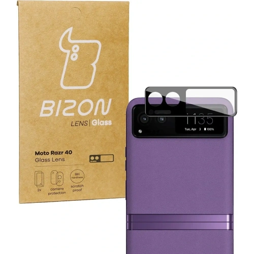 Szkło na aparat Bizon Glass Lens do Motorola Razr 40 [2 PACK]