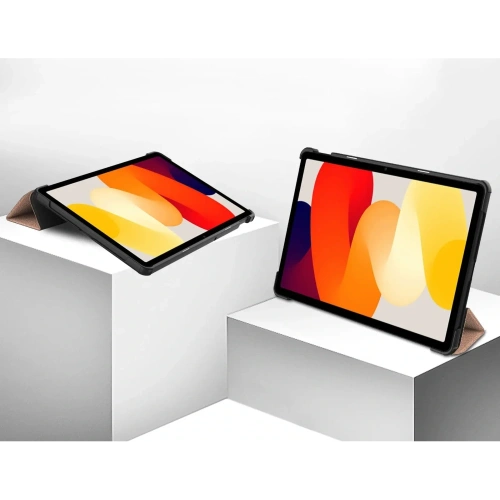 Etui Bizon Case Tab Croc do Xiaomi Redmi Pad SE różowozłote