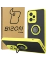 Bizon Case Hybrid Ring Xiaomi Redmi Note 12 Pro+ 5G smoky with a yellow frame