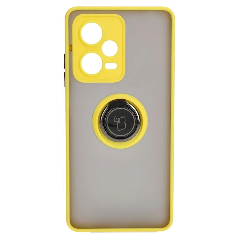 Hurtownia GSM - Bizon Case Hybrid Ring Xiaomi Redmi Note 12 Pro+ 5G füstös sárga kerettel - BIZ3112 - {ean13} - Hurt