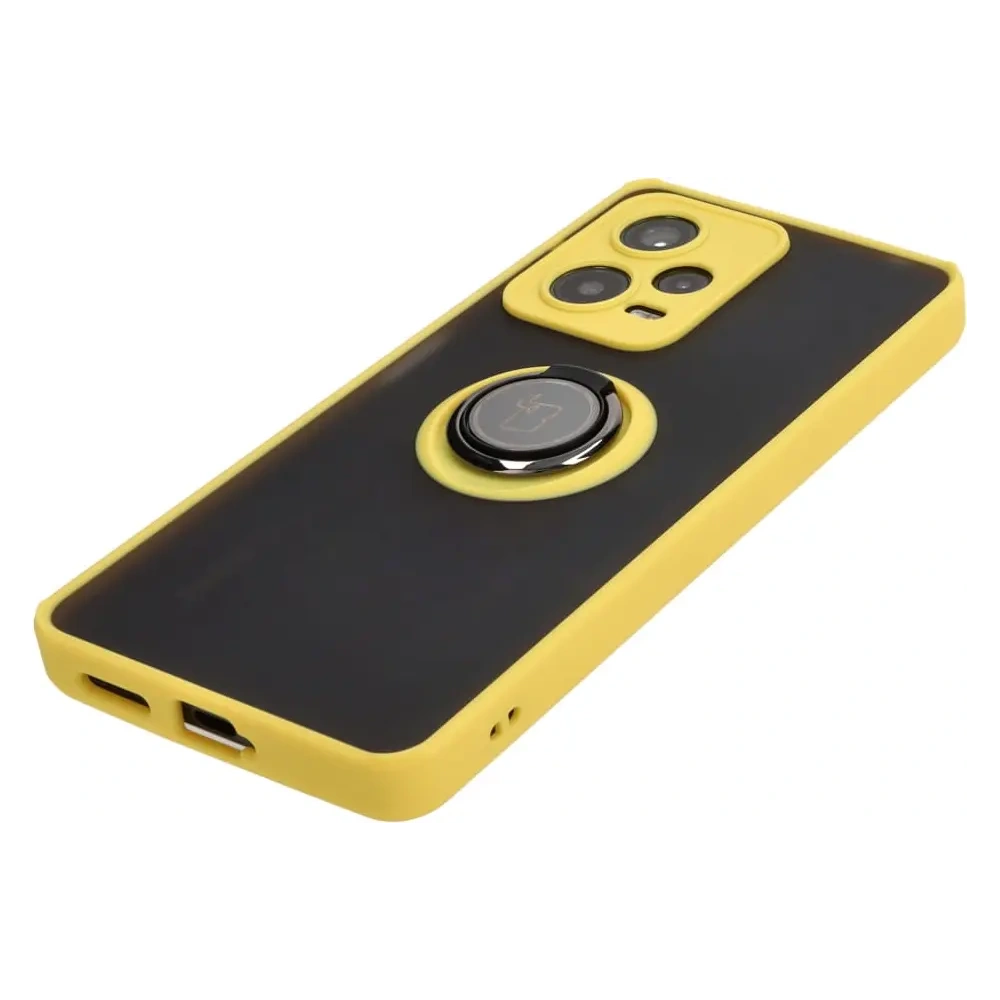 Hurtownia GSM - Bizon Case Hybrid Ring Xiaomi Redmi Note 12 Pro+ 5G füstös sárga kerettel - BIZ3112 - {ean13} - Hurt