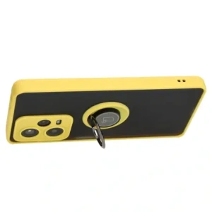 Wholesale Bizon Case Hybrid Ring Xiaomi Redmi Note 12 Pro+ 5G smoky with a yellow frame - BIZ3112 - {ean13} - Hurt