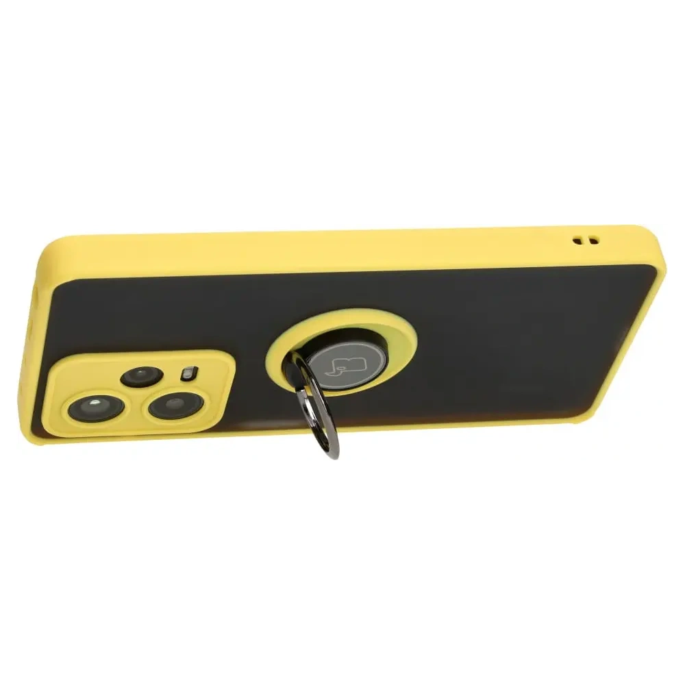 Hurtownia GSM - Bizon Case Hybrid Ring Xiaomi Redmi Note 12 Pro+ 5G füstös sárga kerettel - BIZ3112 - {ean13} - Hurt