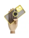 Wholesale Bizon Case Hybrid Ring Xiaomi Redmi Note 12 Pro+ 5G smoky with a yellow frame - BIZ3112 - {ean13} - Hurt