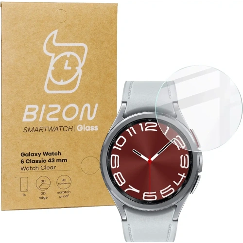 Szkło hartowane Bizon Glass Watch Clear do Samsung Galaxy Watch 6 Classic 43 mm