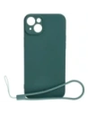 Caz de silicon Bizon Apple iPhone 15 Plus verde închis
