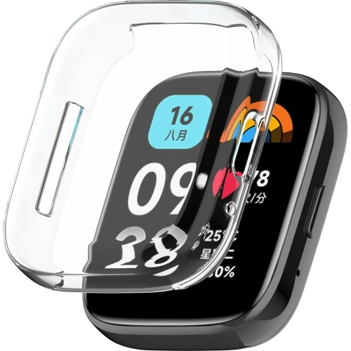 Etui z osłoną ekranu Bizon Case Watch Felipe do Xiaomi Redmi Watch 3 Active przezroczyste