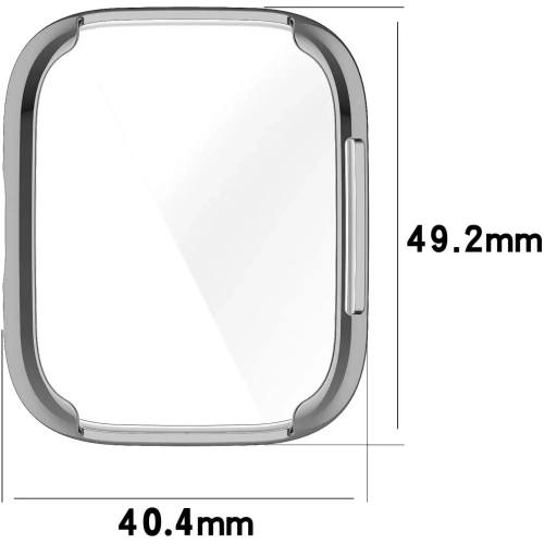 Etui z osłoną ekranu Bizon Case Watch Felipe do Xiaomi Redmi Watch 3 Active srebrne