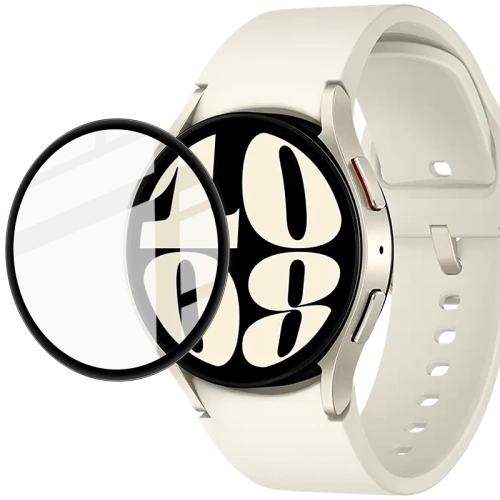 Szkło hybrydowe Bizon Glass Watch Edge Hybrid do Samsung Galaxy Watch 6 40mm czarne