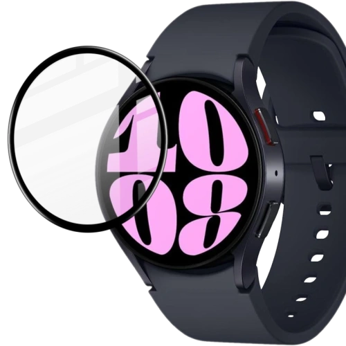 Szkło hybrydowe Bizon Glass Watch Edge Hybrid do Samsung Galaxy Watch 6 44mm czarne