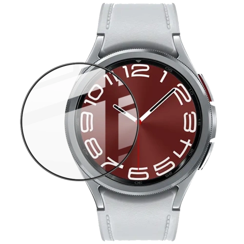 Szkło hybrydowe Bizon Glass Watch Edge Hybrid do Samsung Galaxy Watch 6 Classic 43mm czarne