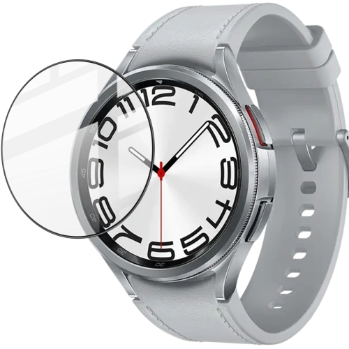 Szkło hybrydowe Bizon Glass Watch Edge Hybrid do Samsung Galaxy Watch 6 Classic 47 mm czarne