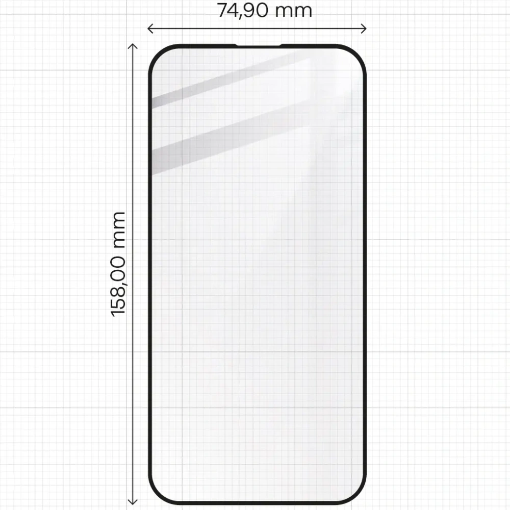 Hurtownia GSM - Bizon Glass Edge 2 Apple iPhone 15 Plus / 16 Plus negru - BIZ3140 - {ean13} - Hurt