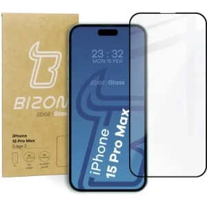 Hurtownia GSM - Bizon Glass Edge 2 Apple iPhone 15 Pro Max schwarz - BIZ3141 - {ean13} - Hurt