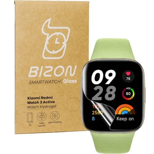 Folia hydrożelowa na ekran Bizon Glass Watch Hydrogel do Redmi Watch 3 Active [2 PACK] (zegarek)
