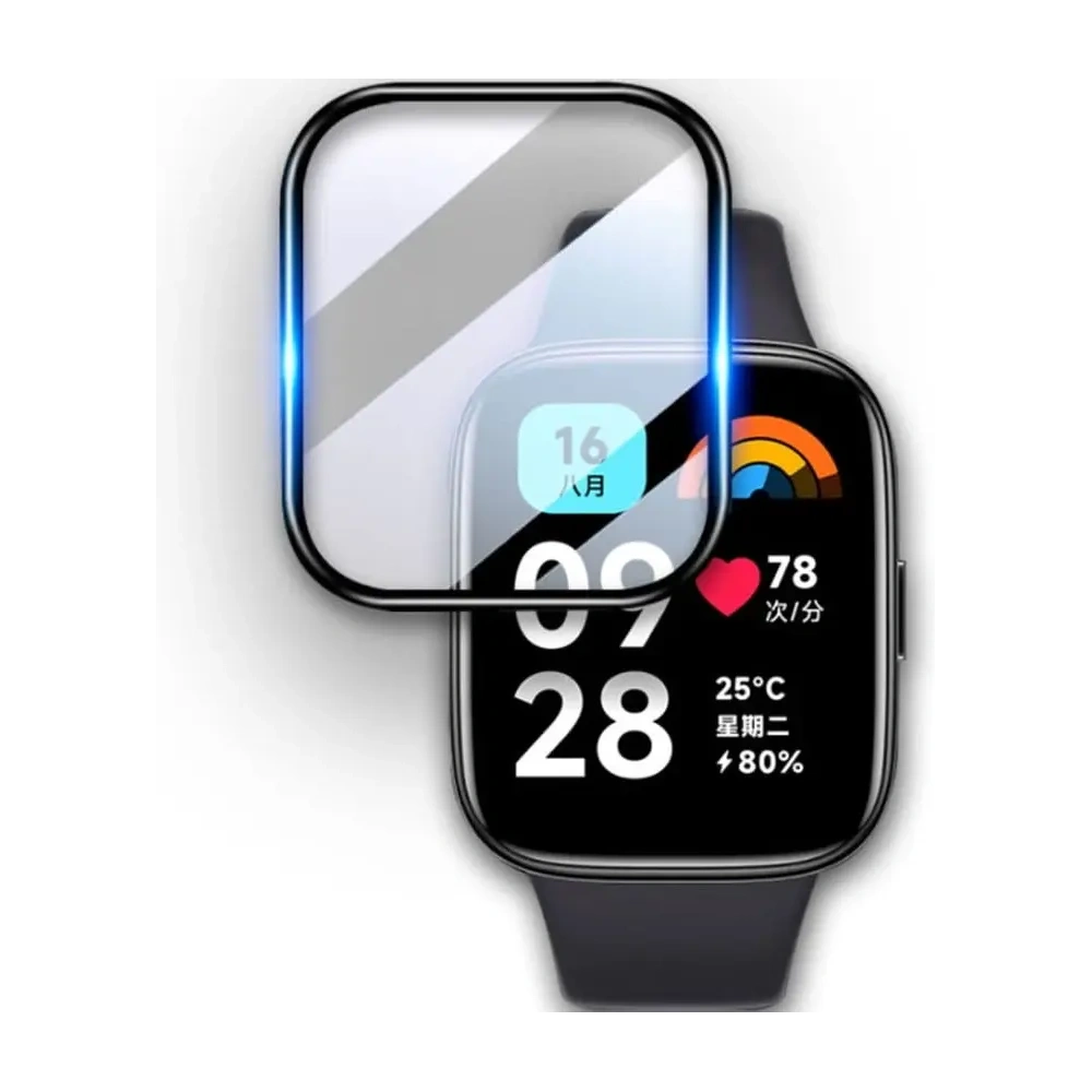 Hurtownia GSM - Szkło hybrydowe Bizon Glass Watch Edge Hybrid do Redmi Watch 3 Active czarne - BIZ3144 - {ean13} - Hurt