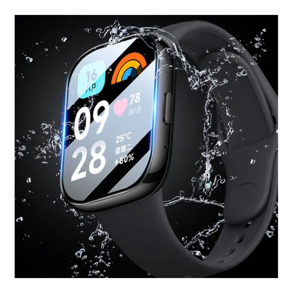 Hurtownia GSM - Szkło hybrydowe Bizon Glass Watch Edge Hybrid do Redmi Watch 3 Active czarne - BIZ3144 - {ean13} - Hurt