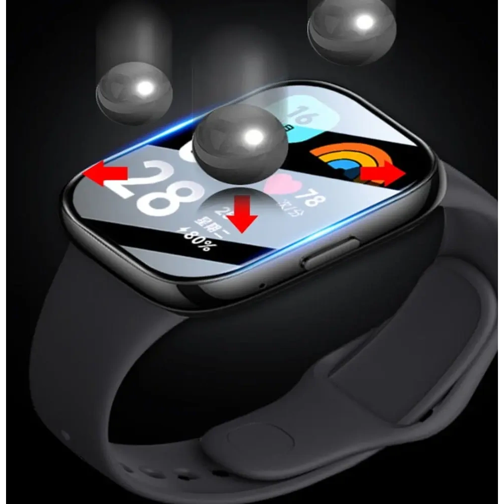 Hurtownia GSM - Szkło hybrydowe Bizon Glass Watch Edge Hybrid do Redmi Watch 3 Active czarne - BIZ3144 - {ean13} - Hurt