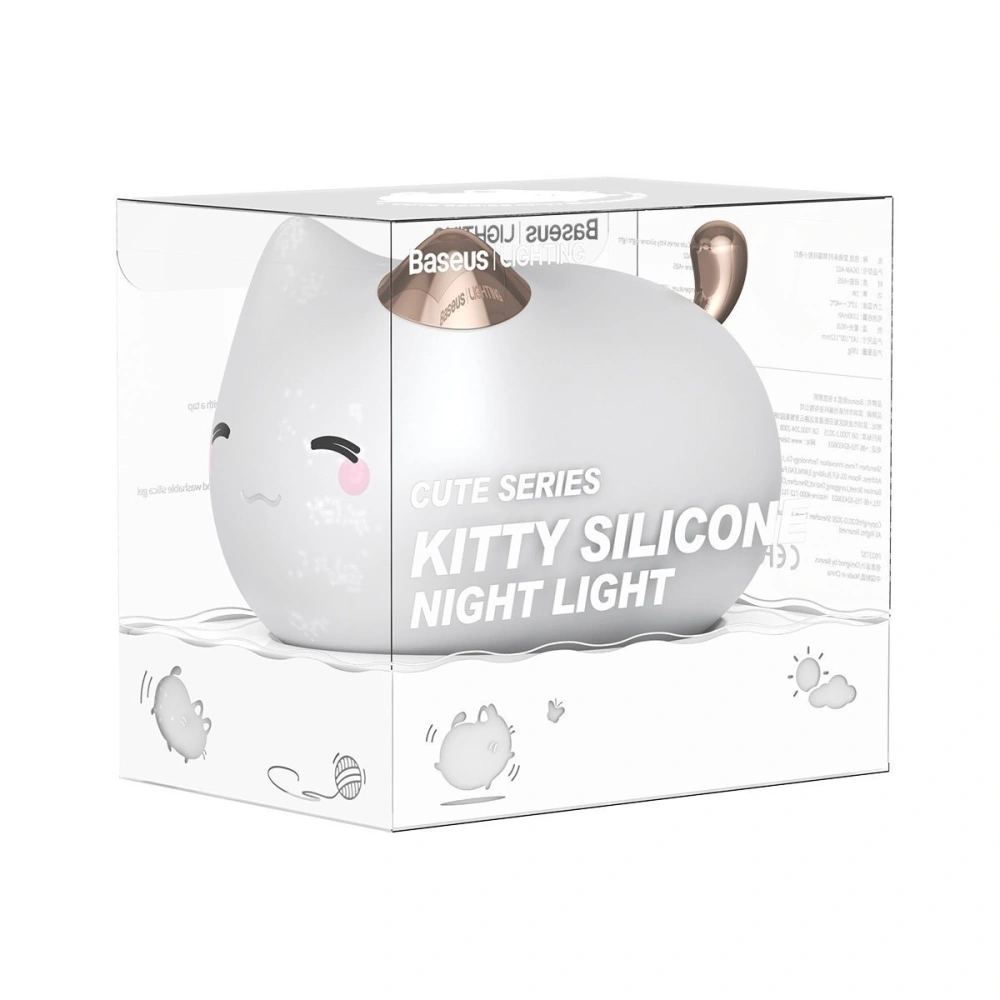 Hurtownia GSM - Lampka nocna Baseus Cute Series w kształcie kotka (biała) - BSU1375WHT - {ean13} - Hurt