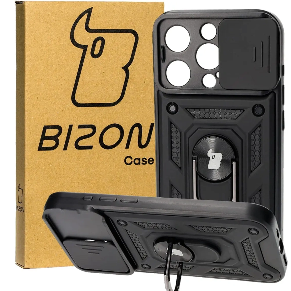 Hurtownia GSM - Bizon Case CamShield Ring Apple iPhone 15 Pro fekete - BIZ3147 - {ean13} - Hurt