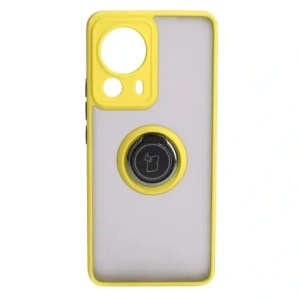 Hurtownia GSM - Bizon Case Hybrid Ring Xiaomi 13 Lite fumuriu cu un cadru galben - BIZ3158 - {ean13} - Hurt