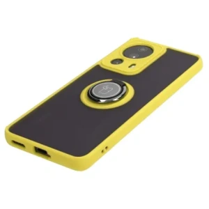 Hurtownia GSM - Etui s úchytem na prst Bizon Case Hybrid Ring pro Xiaomi 13 Lite kouřové s žlutým rámem - BIZ3158 - {ean13} - Hurt