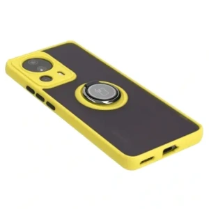 Hurtownia GSM - Etui s úchytem na prst Bizon Case Hybrid Ring pro Xiaomi 13 Lite kouřové s žlutým rámem - BIZ3158 - {ean13} - Hurt