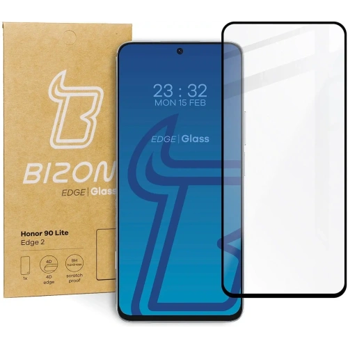 Szkło hartowane Bizon Glass Edge 2 do Honor 90 Lite czarne