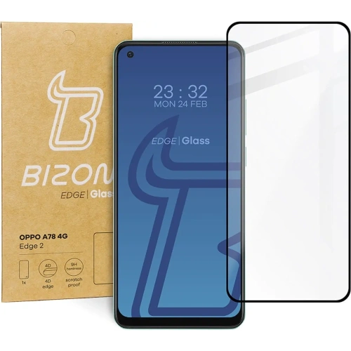 Szkło hartowane Bizon Glass Edge 2 do Oppo A78 4G czarne
