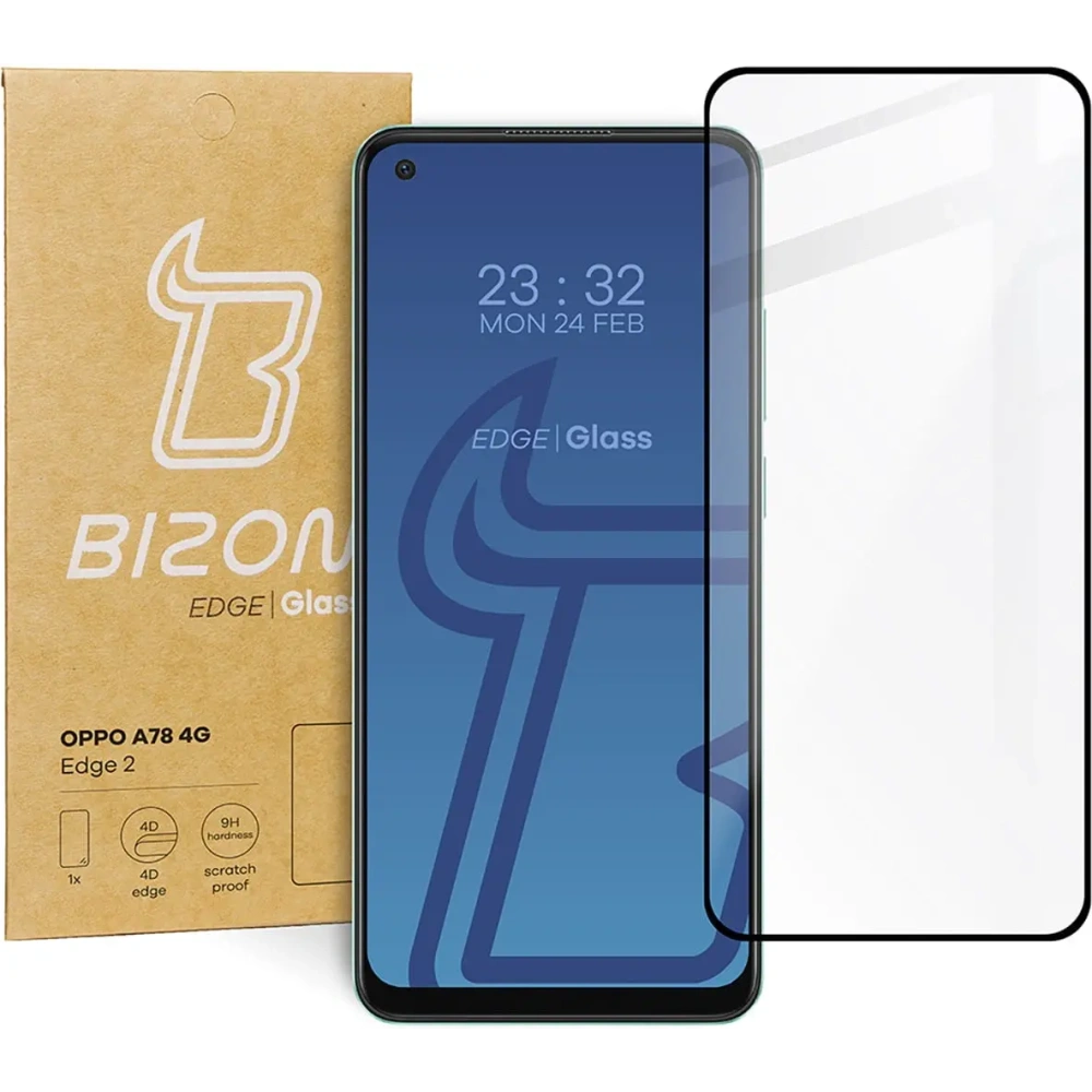 Hurtownia GSM - Bizon Glass Edge 2 Oppo A78 4G fekete - BIZ3161 - {ean13} - Hurt