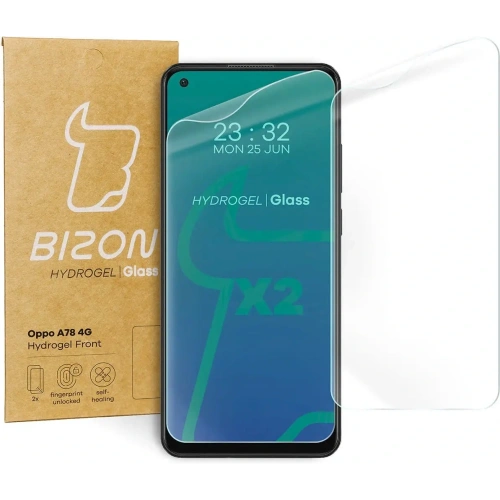 Folia hydrożelowa na ekran Bizon Glass Hydrogel Front do Oppo A78 4G [2 PACK]